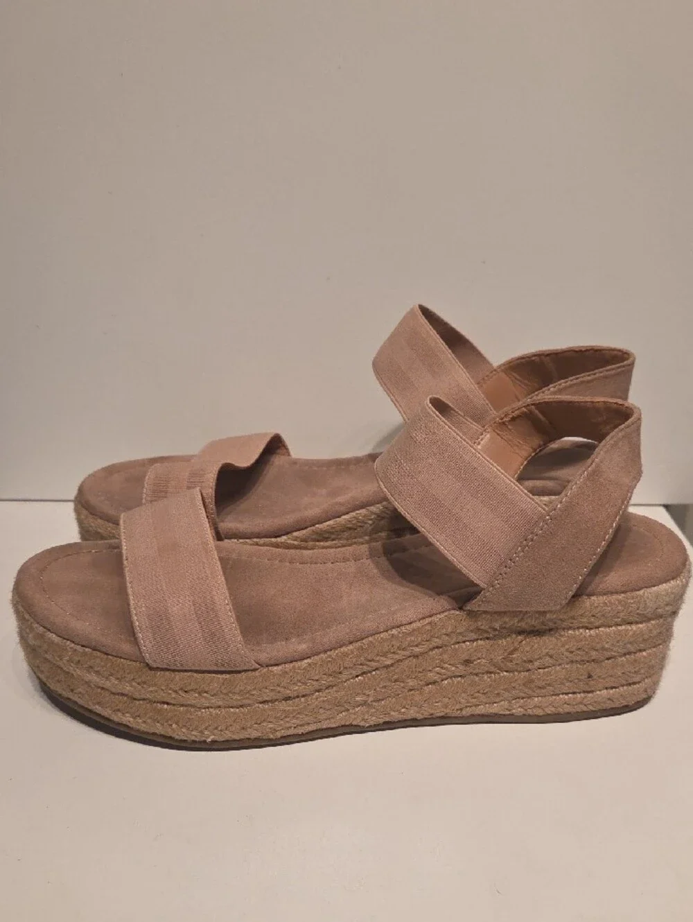 American Eagle Outfitters Taupe Espadrille Platform Sandals
